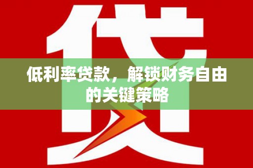 兴宁低利率贷款，解锁财务自由的关键策略