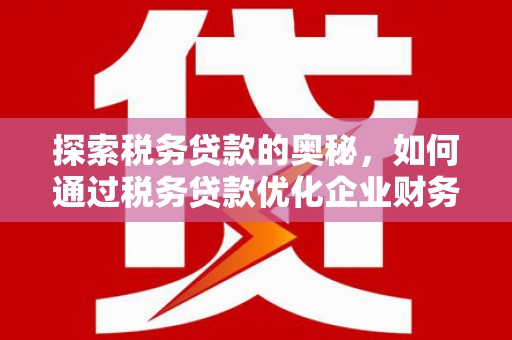 兴宁探索税务贷款的奥秘，如何通过税务贷款优化企业财务