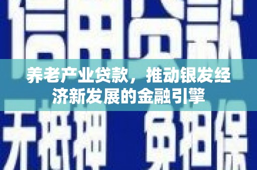 兴宁养老产业贷款，推动银发经济新发展的金融引擎