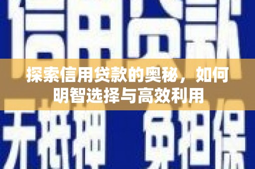 兴宁探索信用贷款的奥秘，如何明智选择与高效利用