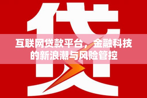 兴宁互联网贷款平台，金融科技的新浪潮与风险管控